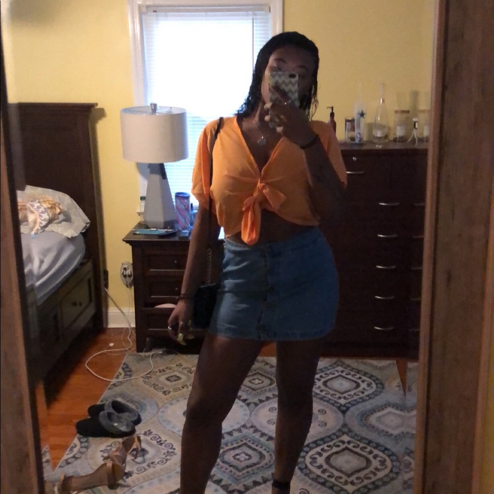 Orange blouse